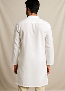 Men&#39;s White Kurta | 42 Inch | Chest - 56 In