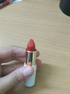 pure red lipstick