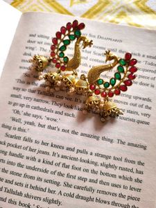Peacock Jhumka Earrings