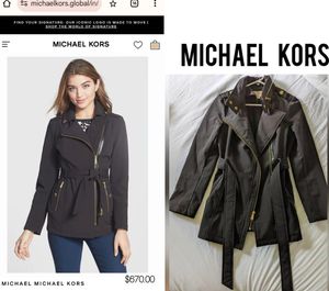 Michael Kors Black Belted Trench Coat