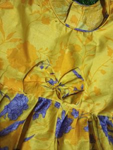 Yellow Floral Baby Dress