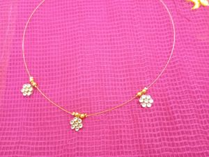 Invisible Chain Dainty Floral Necklace