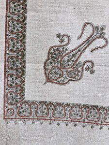 Grey Border Design Shawl