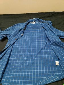 Check Blue Shirt For Men