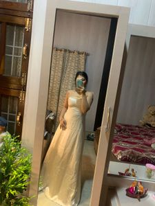 Shiny Golden Satin Gown🎀🦋💝