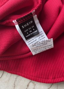 Red Ribbed Top
