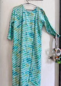 Kanva Kurti Set - Blue &amp; White