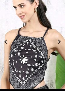Bandana Print Halter Neck Top