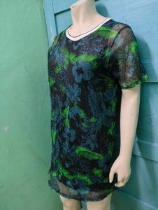 Floral Print Sheer Dress