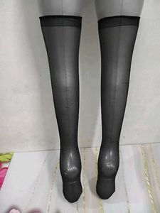 Chic Black Sheer Thigh-High Stockings