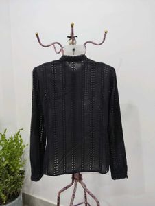 Elegant Black Sheer Top