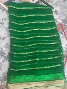 Green Saree  velvet border