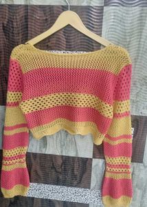 Sunset Bloom Crochet Top