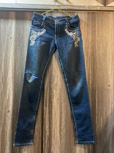 Embroidered Y2k Denim Jeans