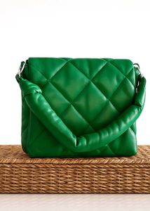 Green Quilted Handbag
