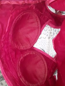 Pink Readymade Saree Blouse
