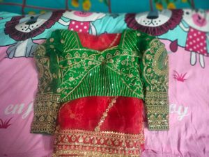 Red and Gold Dupatta