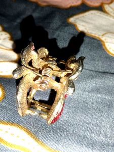 Apple Shaped Rhinestone Hair Clip