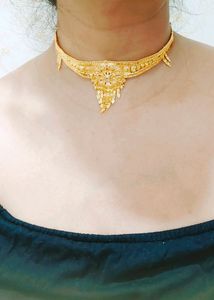 One Gram Gold Choker Necklace Cum Bajuband