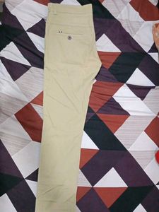 Classic Men&#39;s Beige Slim Chino Pants