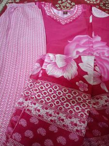 Purple Floral Kurta Set