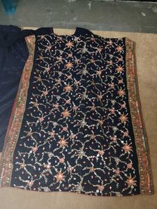 wedding wear dress with heavy dupatta work