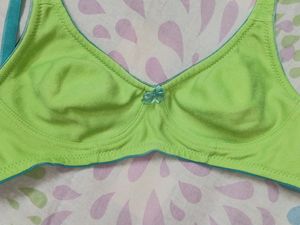 Clovia Non Padded Bra - Parrot Green Blue Coloured Bra - New Unused