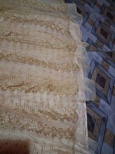 Elegant Gold Anarkali Gown