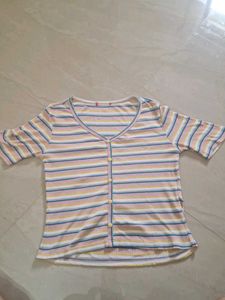 Multicolor Ribbed Top