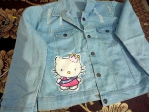 Cute Denim Jacket - Hello Kitty