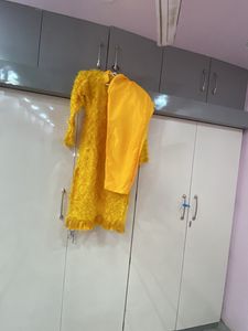 Yellow Suit Set With Pant. No Used For  Lucki Buyr
