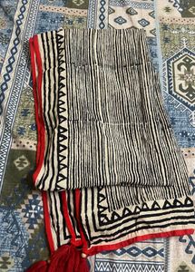 Striped Scarf with Tassels