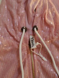 Pink Sequin Zip-Up Jacket