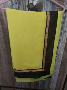 Neon Yellow Color Saree