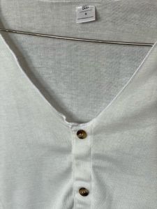 Cute White Button-Up Top