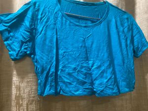 Blue Crop Top