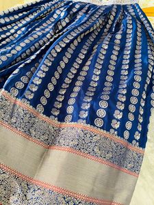 Blue Silk Lehenga Skirt