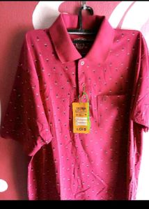 Lois Polo Shirt - Burgundy Patterned