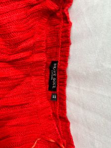 Red Knit Sweater Dress