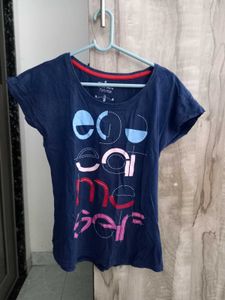 Blue Printed T-Shirt