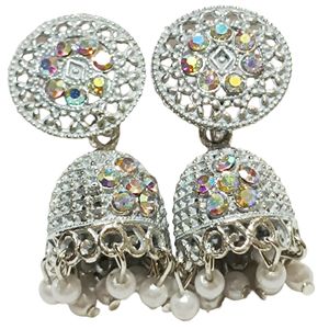 Fashion Earrings - silver color Jhumka
