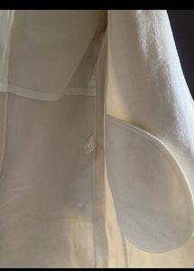 Off White hooded overcoat