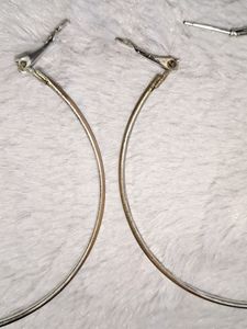 Big Silver Hoop Earrings