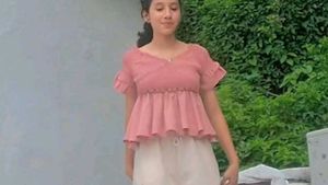 Cute Pink Ruffle Top