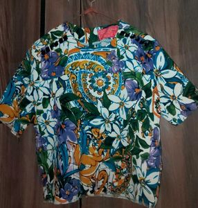 Floral Print Short Sleeve Top