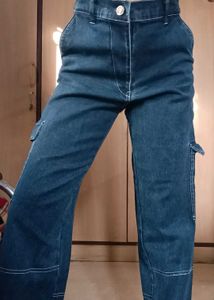 Vintage denim cargo jeans