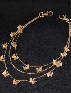 Stainless Steel Gold Toned Multilayered Jean Chain