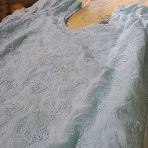 Light Blue Chikankari Suit