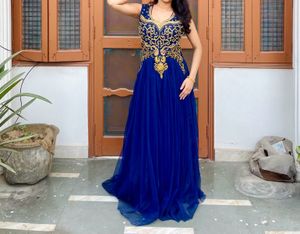 Elegant Blue Embroidered studded Gown