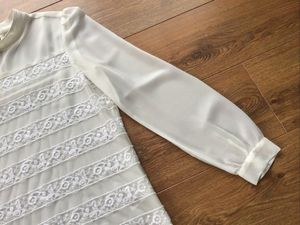 Next Ladies Cream, Long Sleeved Blouse